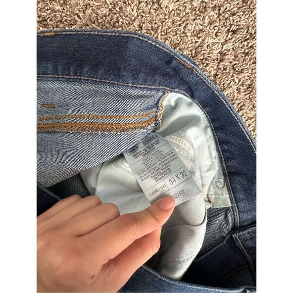 carhartt men’s relaxed fit jeans dark wash denim size 34X32 work casual pants - Picture 8 of 8